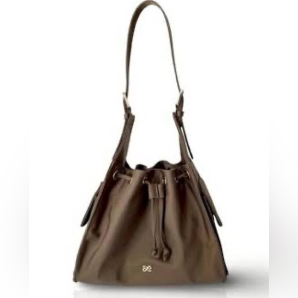 House Of Littlebunny Handbags - Yumi Bond Nylon Brown Leather Shoulder Bag